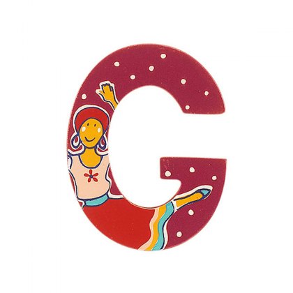 Wooden pink fairytale letter G