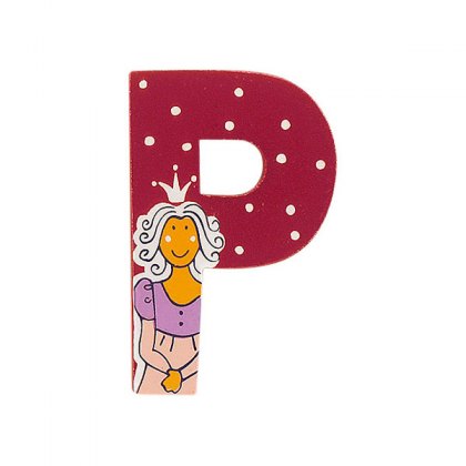 Wooden pink fairytale letter P