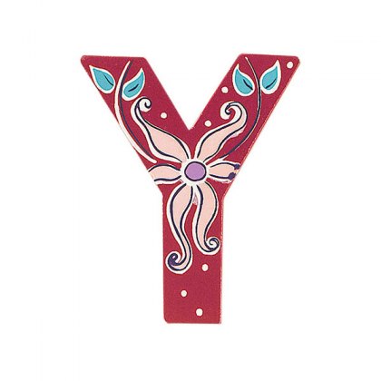 Wooden pink fairytale letter Y