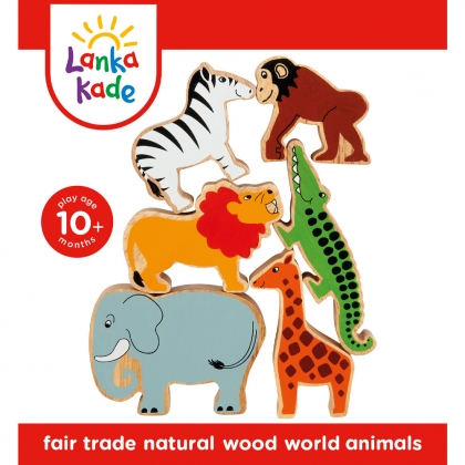 Wooden world animal playset - 6 animals