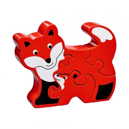 Wooden fox & cub jigsaw puzzle