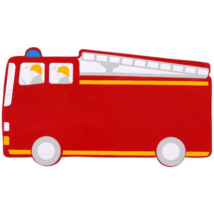 Red fire engine name plaque