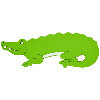 Green crocodile name plaque