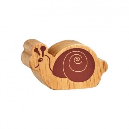 Natural wood snail toy
