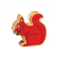 Wooden red squirrel toy