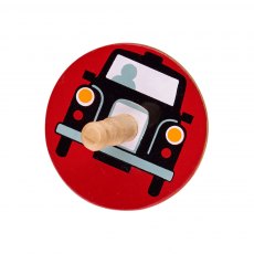 Taxi wooden spinning top