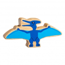 Wooden blue pteranodon toy
