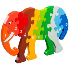 Wooden jumbo elephant 1-10 jigsaw puzzle