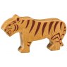 Natural wood tiger toy