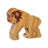 Natural wood chimp toy