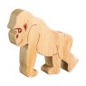 Natural wood gorilla toy