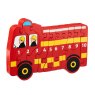 Wooden fire engine number 1-10 jigsaw puzzle