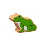 Wooden green frog toy