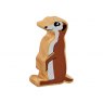 Wooden brown meerkat toy