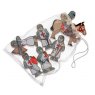 Wooden red knight playset - 6 figures