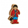 Wooden red & blue farm boy toy