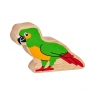 Wooden green & yellow parrot toy