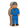 Wooden blue navy officer toy