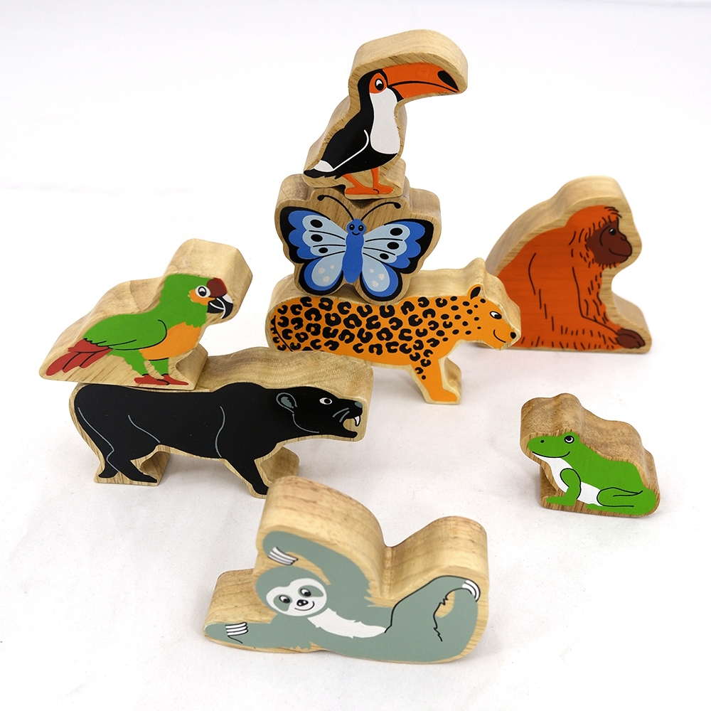 Wooden Toy Jungle playset Lanka Kade fair trade