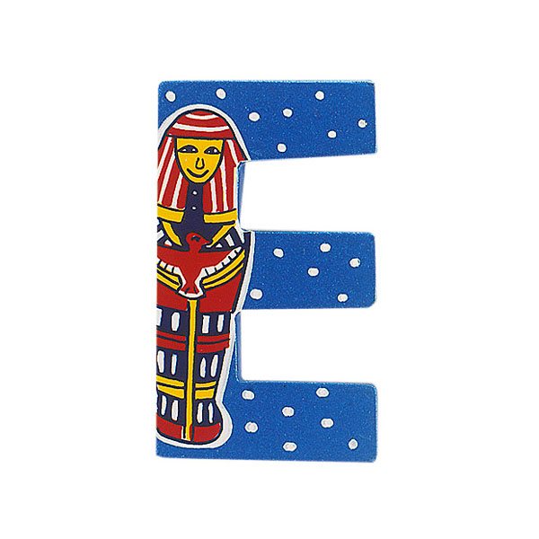 Fair Trade Wooden Blue Adventure Letter E