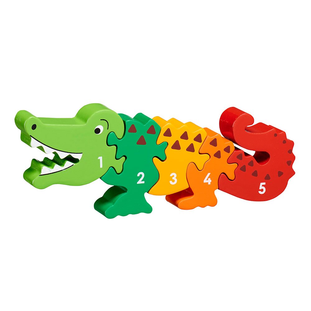 Wooden Crocodile Number Jigsaw Puzzle Fair Trade