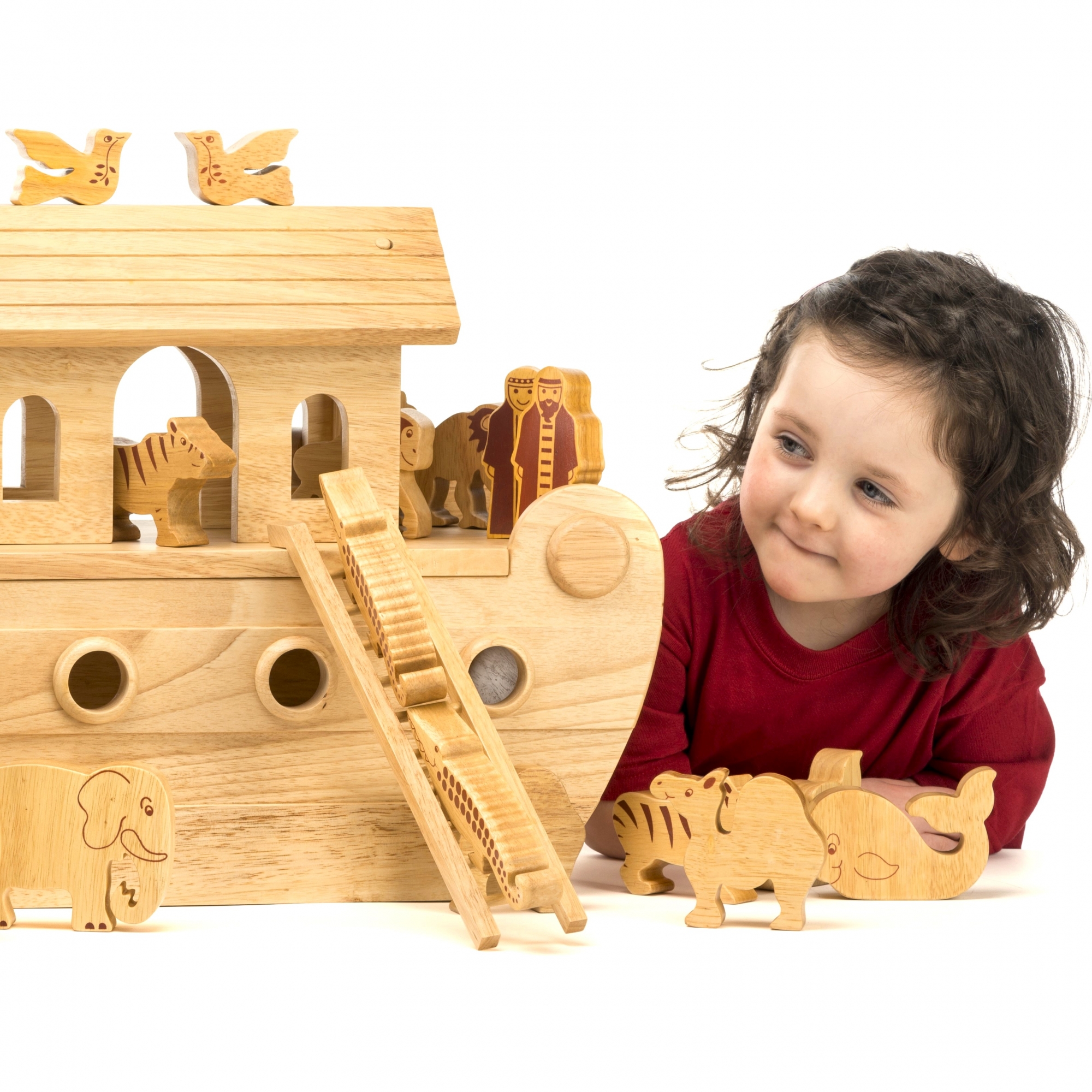 Wooden Deluxe Natural Noah'S Ark Toy Fair Trade