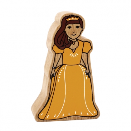 Wooden yellow princess toy