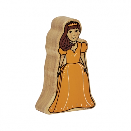 Wooden yellow princess toy