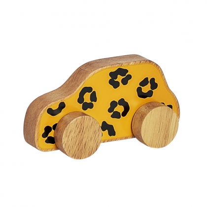 Leopard print car push along