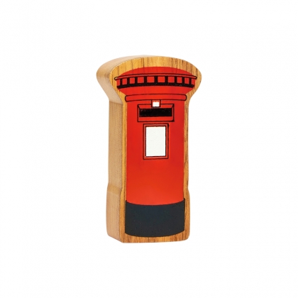 Wooden red postbox