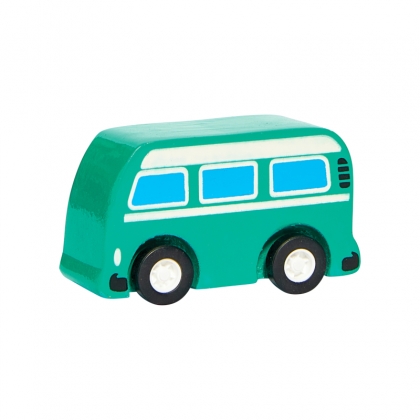 Wooden mini camper van push along toy