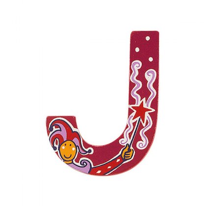 Wooden pink fairytale letter J