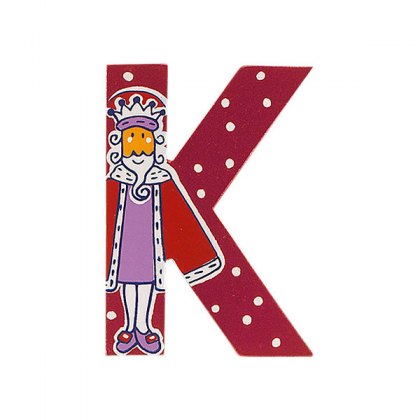 Wooden pink fairytale letter K