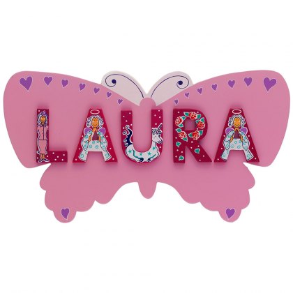 Wooden pink fairytale letter U