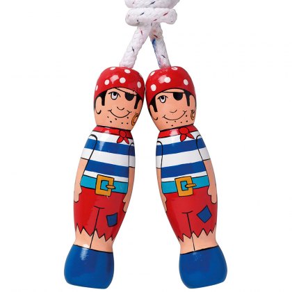 Pirate wooden skipping rope