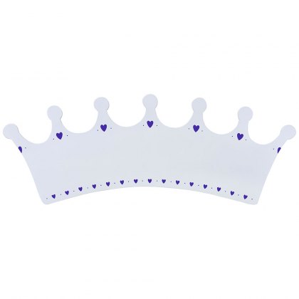 White crown name plaque - large