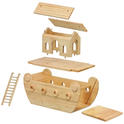 Wooden deluxe Noah's ark toy