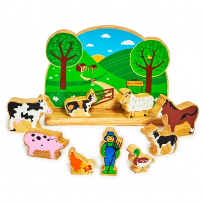 Wooden junior farm playset