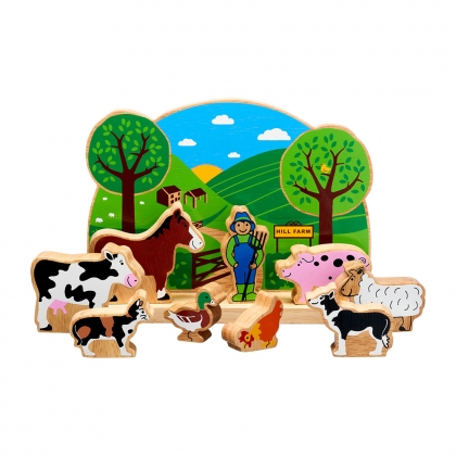 Wooden junior farm playset