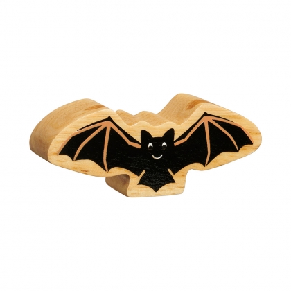 Wooden black bat toy