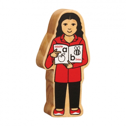 Wooden red & black teacher toy