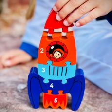 Wooden rocket 1-5 jigsaw puzzle