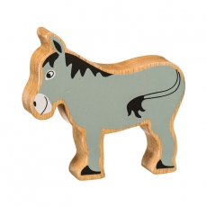 Wooden grey donkey toy