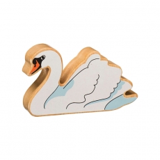 Wooden white swan toy