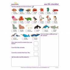 Sea life animal checklist