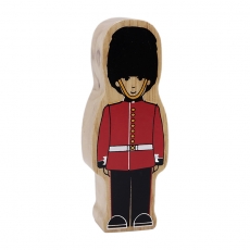 Wooden black & red guardsman toy with imperfections Wooden black & red guardsman toy with imperfections