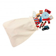 Cotton drawstring storage bag - large