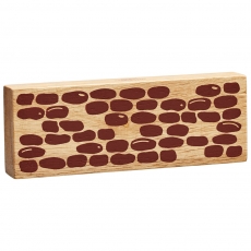 Natural wood wall toy