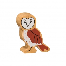 Wooden brown owl toy