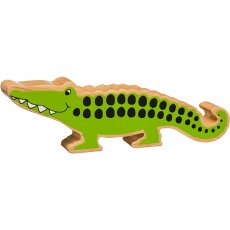 Wooden green crocodile toy